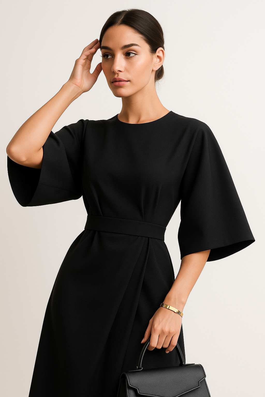 Crew Neck Midi Everyday Dress