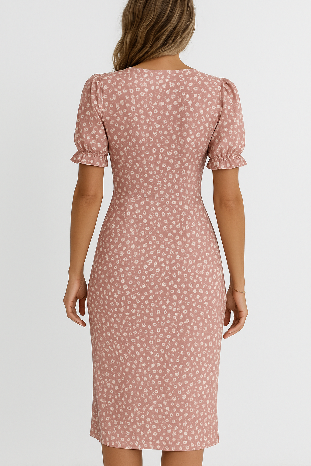 Cute Button-Front Midi Dress – Summer Split
