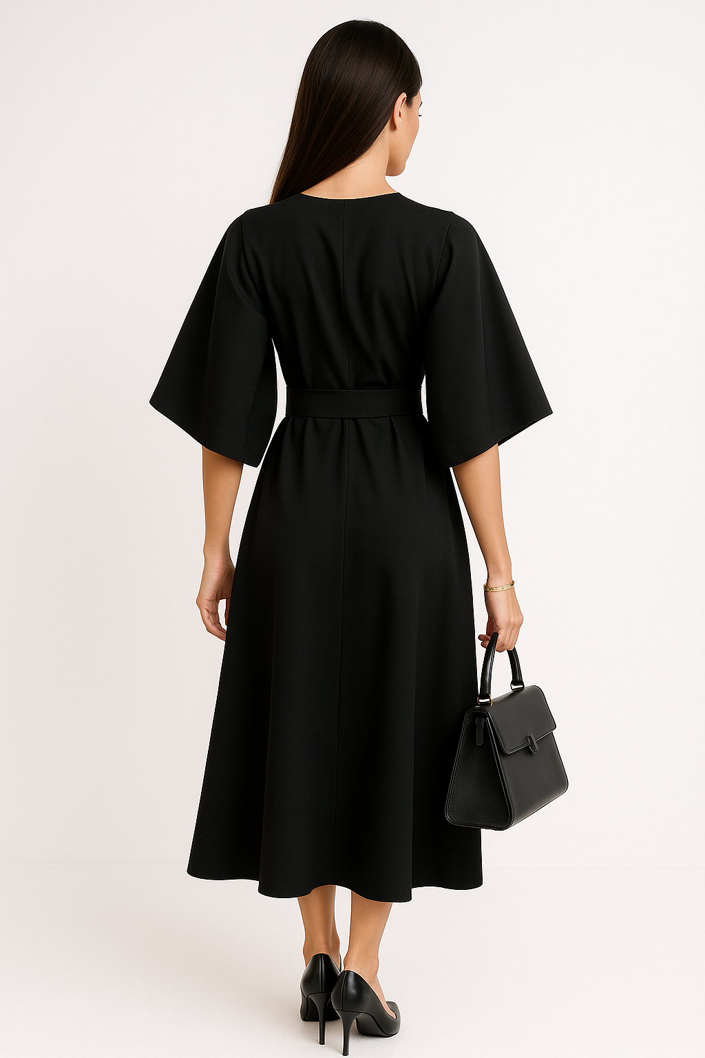 Crew Neck Midi Everyday Dress